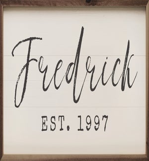 Personalized Name Year White